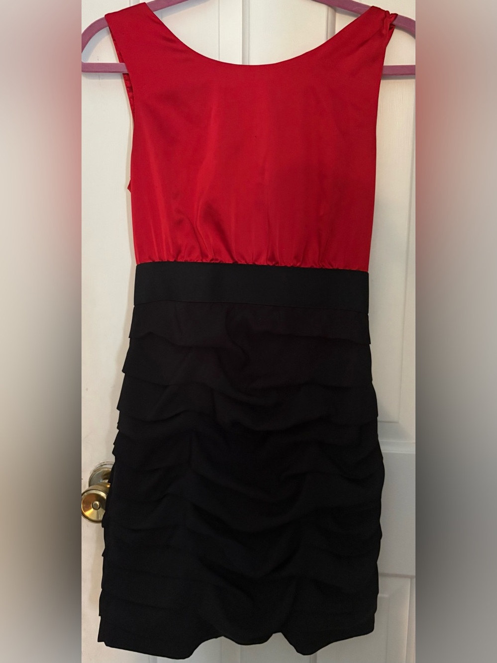Express Red and Black Midi Dress